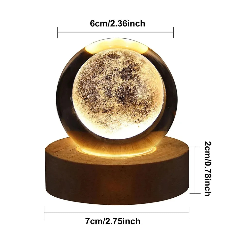 3D Crystal Planetary Galaxy Night Lamp - HeabitLife