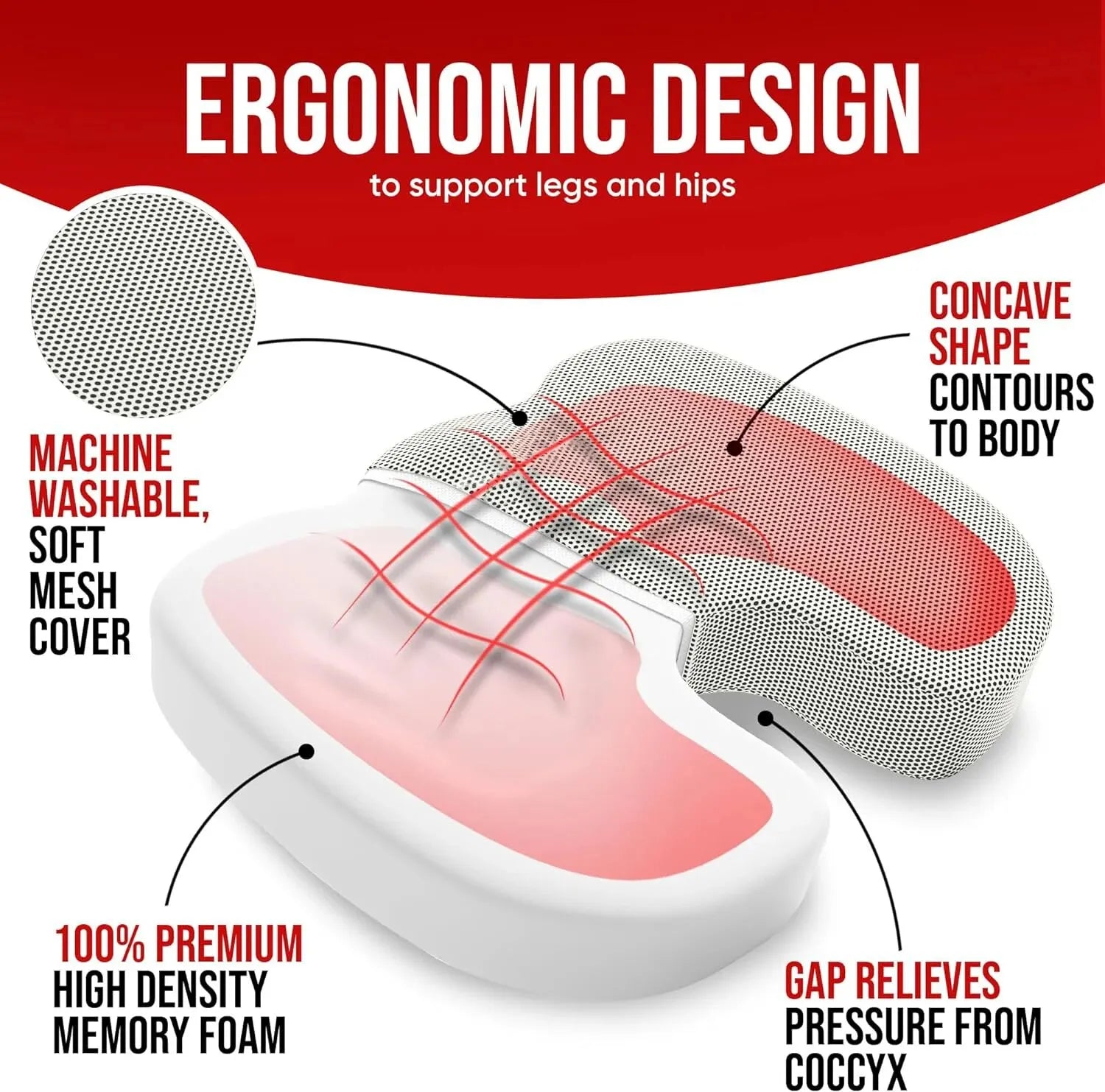 Memory Foam Seat Cushion - HeabitLife