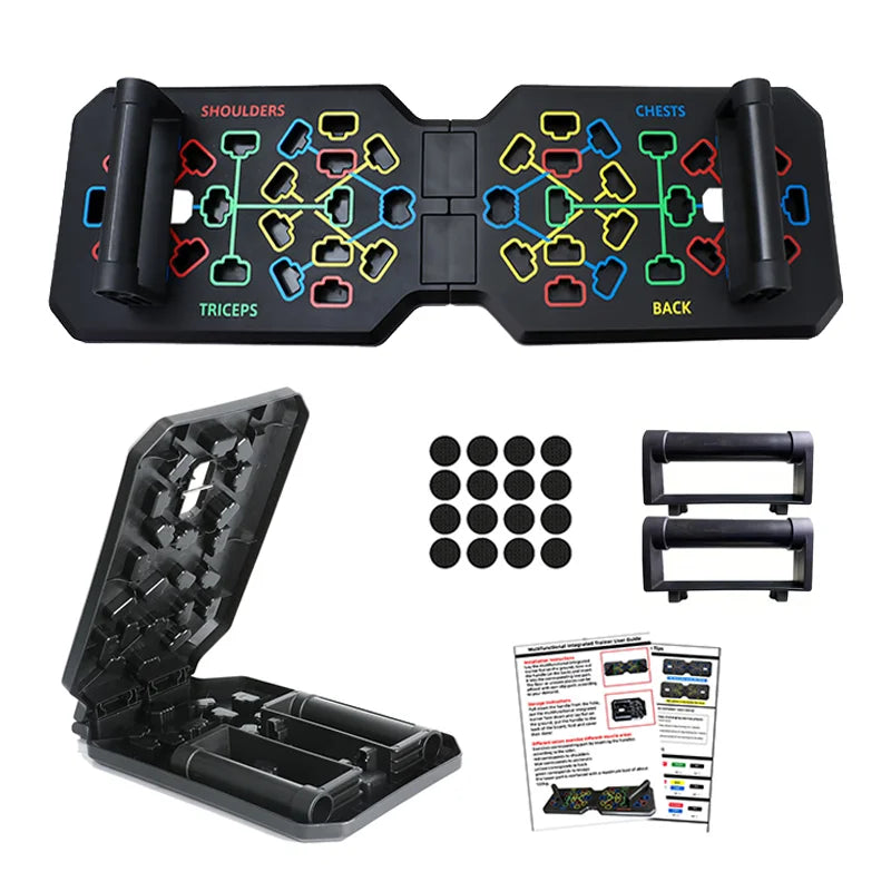 Smart Foldable Push-Up Board – Multi-Function Strength Trainer for Home, Gym & Travel