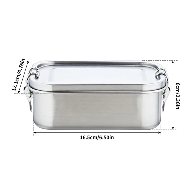 850ML Stainless Steel Lunch Box with Removable Dividers – Dishwasher Safe