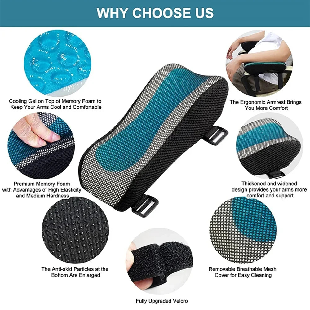 Cooling Gel Memory Foam Armrest Cushion - HeabitLife