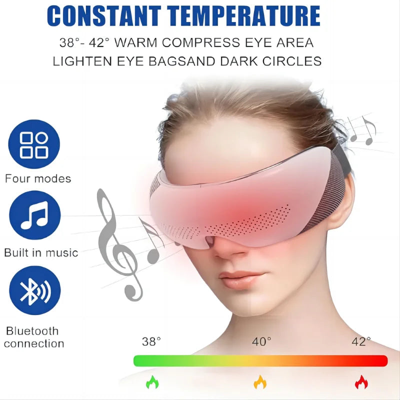 Electric Heating Visible Bluetooth Music Eye Massager - HeabitLife