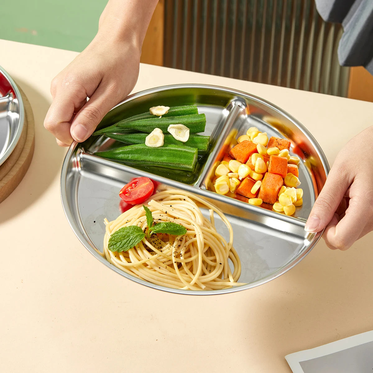 Stainless Steel Divided Food Plate - HeabitLife