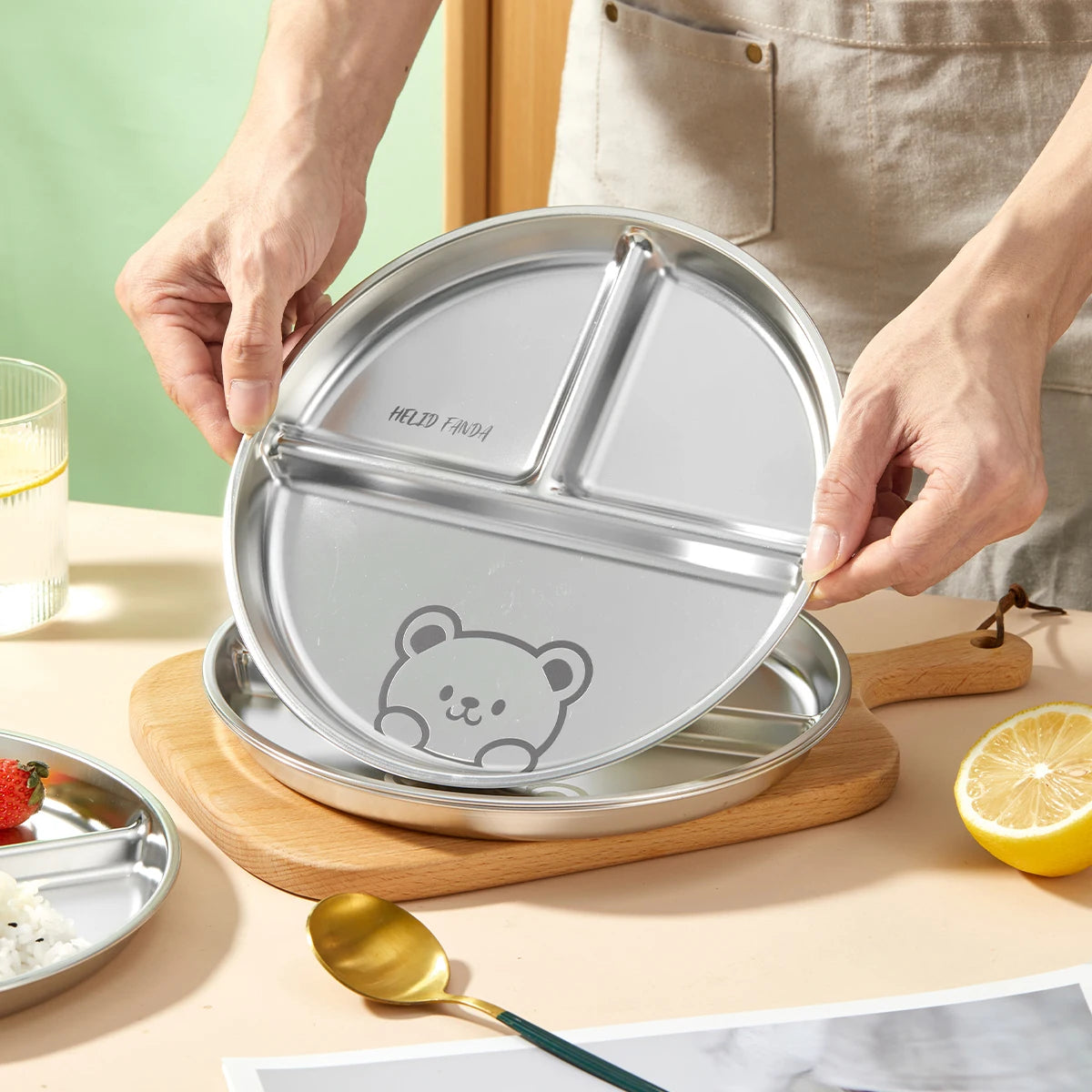 Stainless Steel Divided Food Plate - HeabitLife