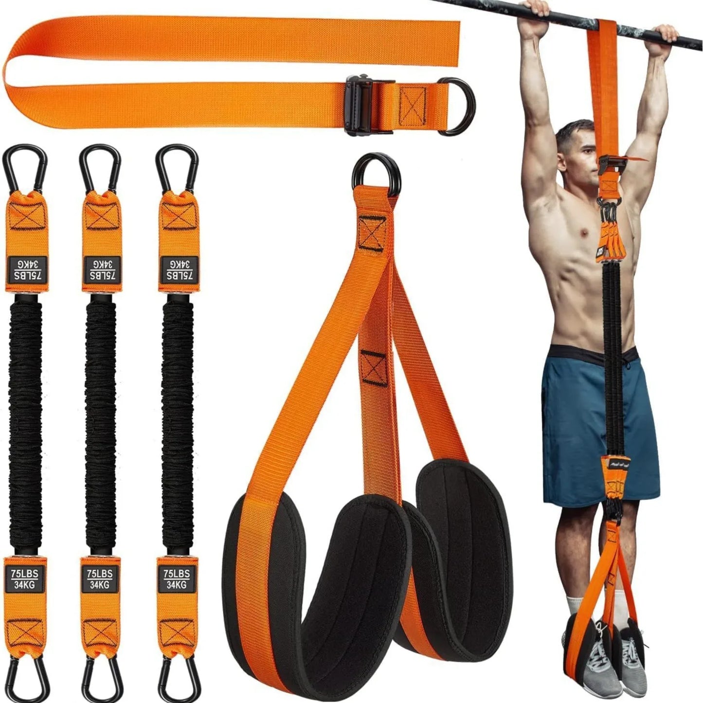 Pull-Up Auxiliary Trainer – Elastic Resistance Band for Strength Training