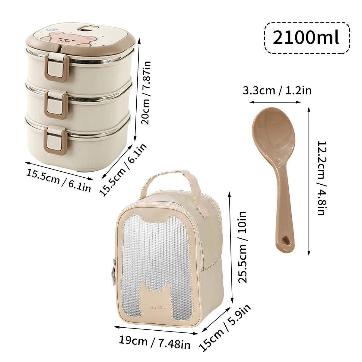 Stainless Steel Insulated Bento Box – Stackable Leakproof Food Container - HeabitLife