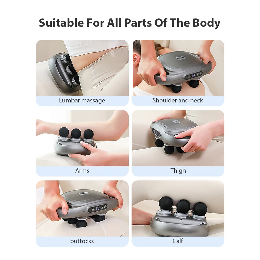 6 Heads Wireless Muscle Massage Gun - HeabitLife