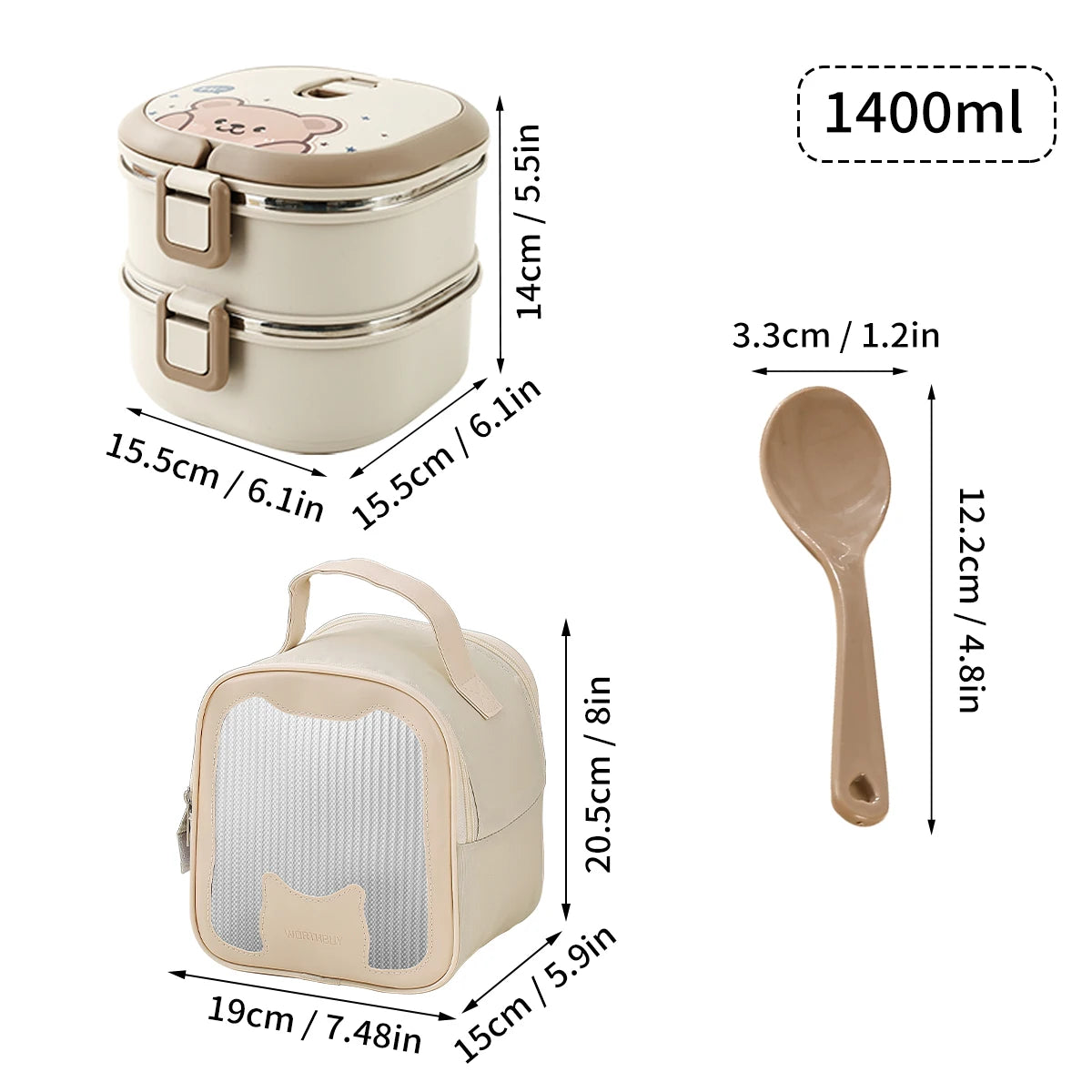 Stainless Steel Insulated Bento Box – Stackable Leakproof Food Container - HeabitLife