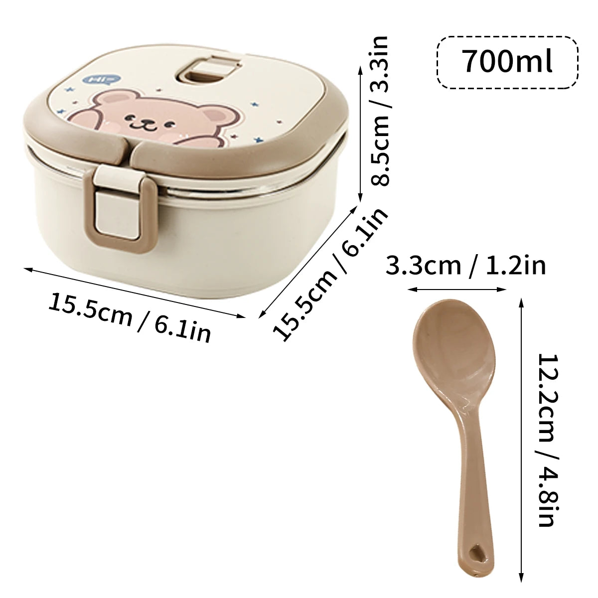 Stainless Steel Insulated Bento Box – Stackable Leakproof Food Container - HeabitLife