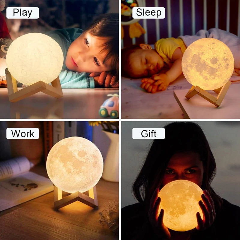 3D Moon Lamp Night Light - HeabitLife