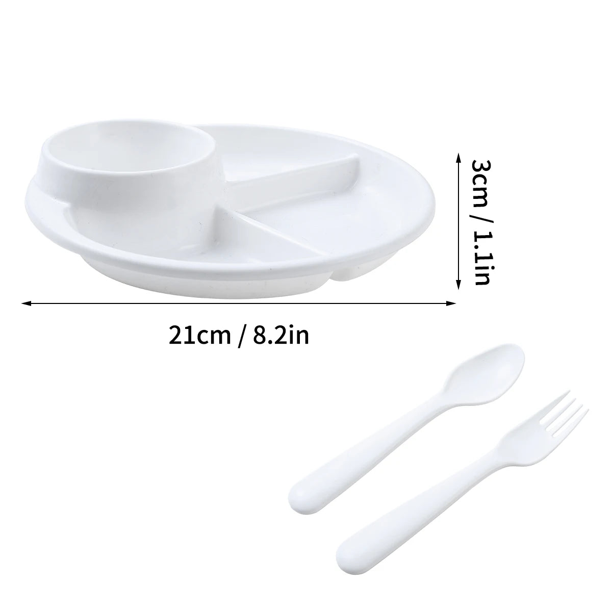 Microwave-Safe Reusable Divided Dinner Plate - HeabitLife