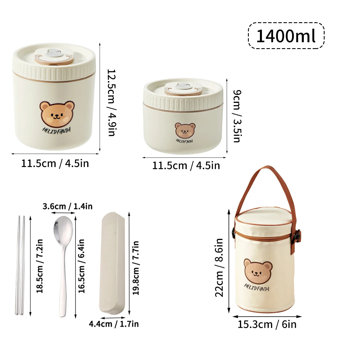 Stainless Steel Thermal Bento Lunch Box – Cute Insulated Food Container - HeabitLife