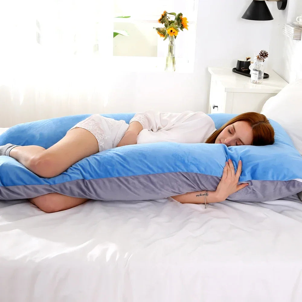 Soft Fleece U-Shaped Pregnancy Support Pillow - HeabitLife