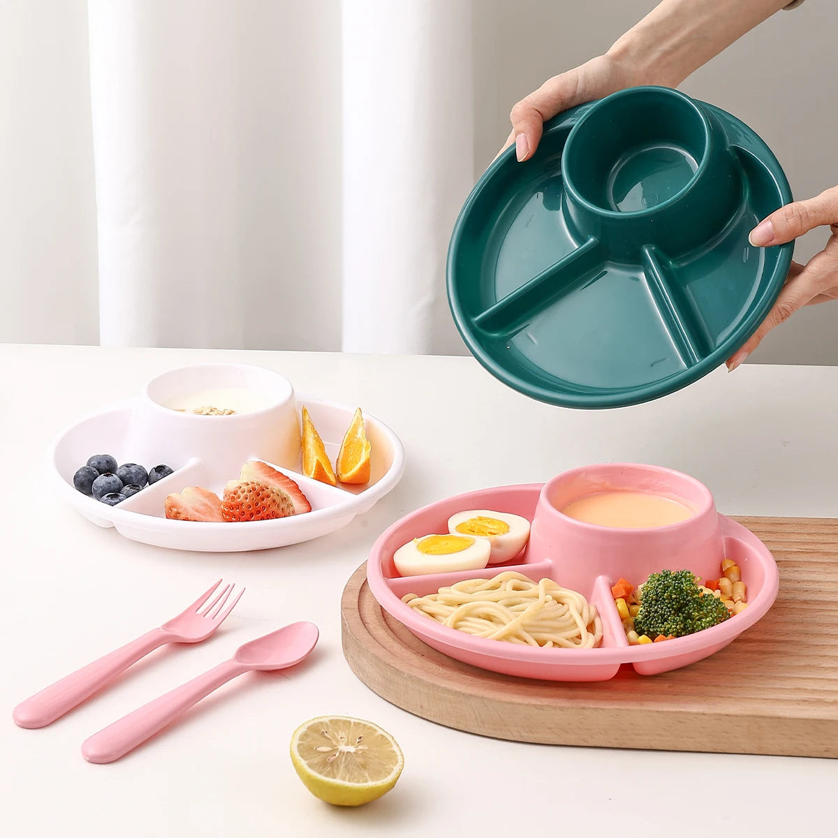 Microwave-Safe Reusable Divided Dinner Plate - HeabitLife