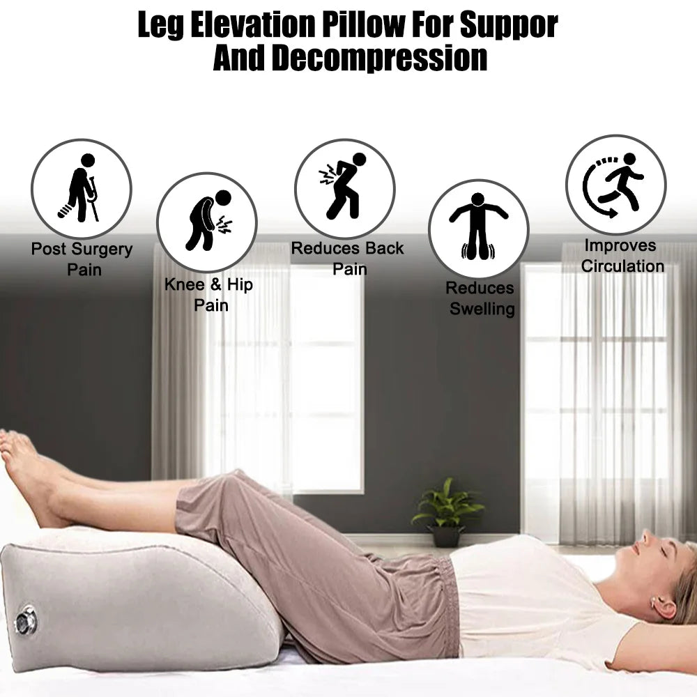 Portable Wedge Inflatable Leg Elevation Pillow - HeabitLife