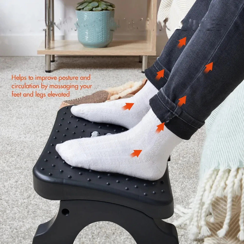 Ergonomic Under Desk Footrest with Massage Rollers - HeabitLife