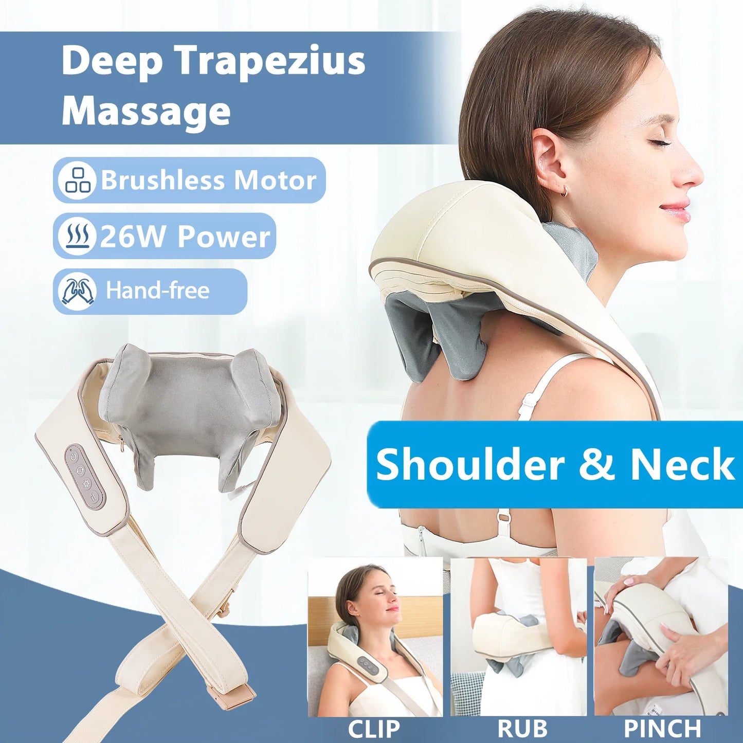 Wireless Neck Back Shoulder Massager - HeabitLife