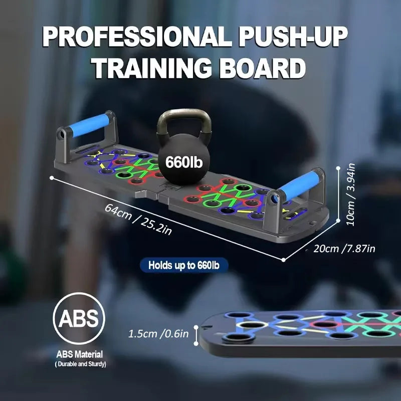 Smart Automatic Count Push-Up Board – Foldable Multi-Purpose Push-Up Stand for Strength Training & Core Stability