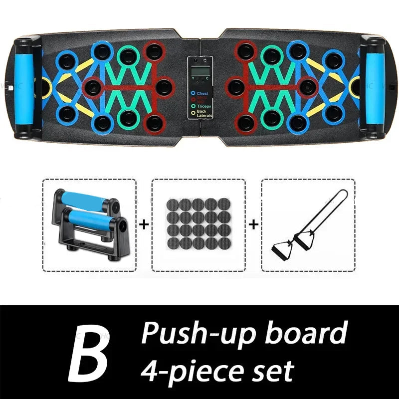 Smart Automatic Count Push-Up Board – Foldable Multi-Purpose Push-Up Stand for Strength Training & Core Stability