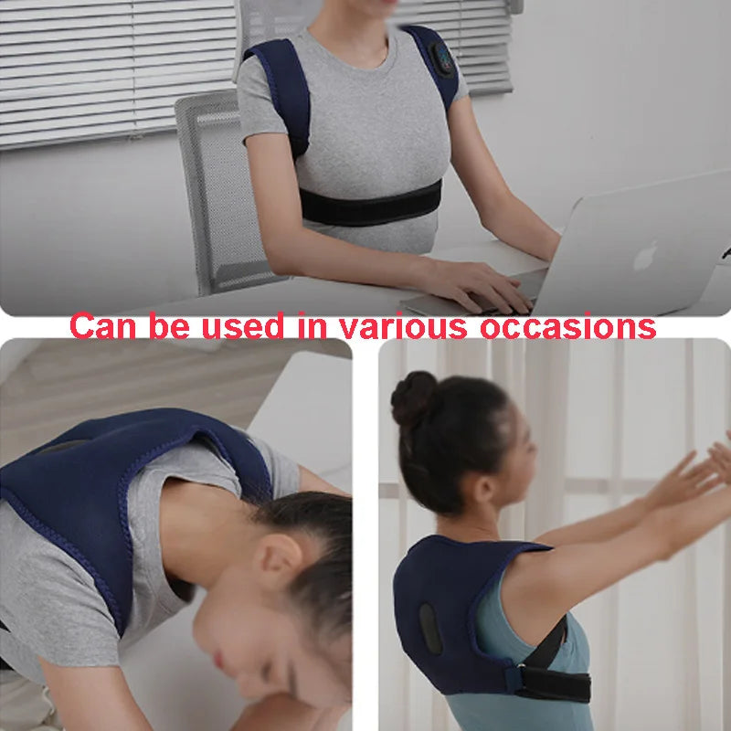 Wireless Heated Back and Shoulder Massager with Vibration Support