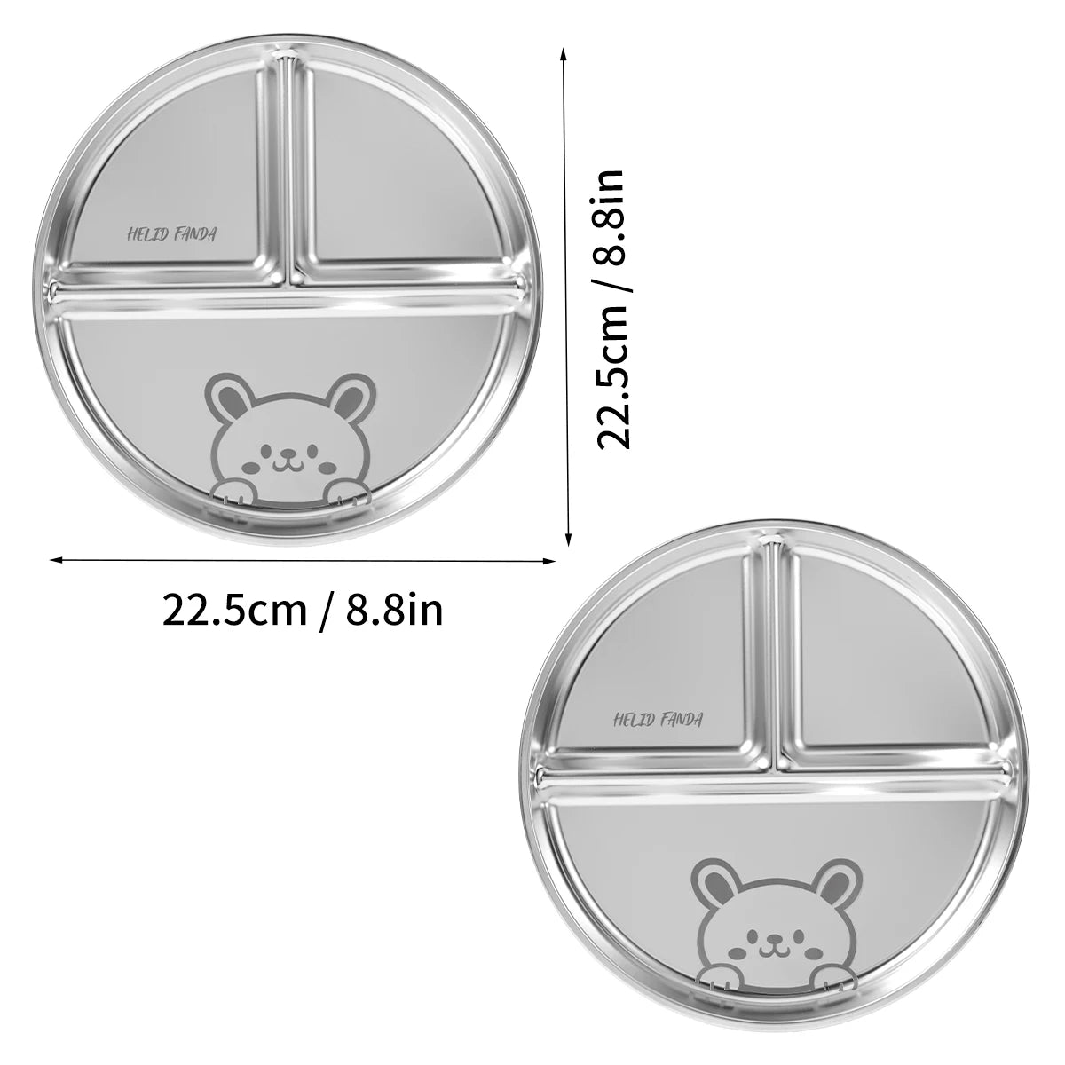 Stainless Steel Divided Food Plate - HeabitLife