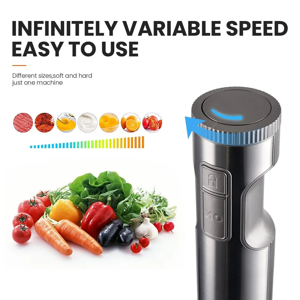 MIUI Hand Immersion Blender 1000W – 4-in-1 Stainless Steel Food Mixer