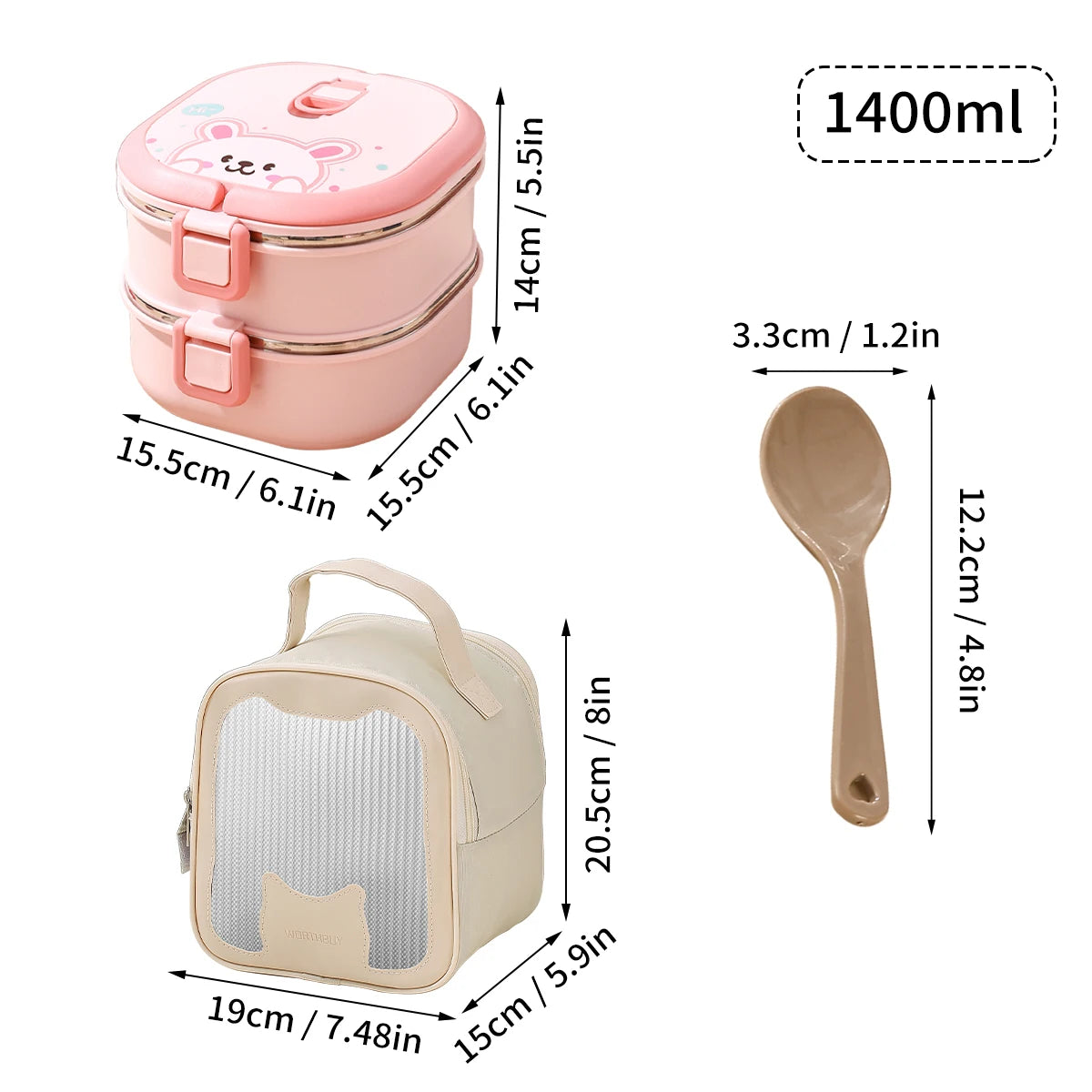 Stainless Steel Insulated Bento Box – Stackable Leakproof Food Container - HeabitLife