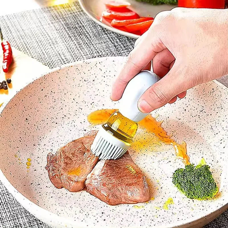 Measurable Oil Dispenser with Silicone Brush for Kitchen BBQ - HeabitLife