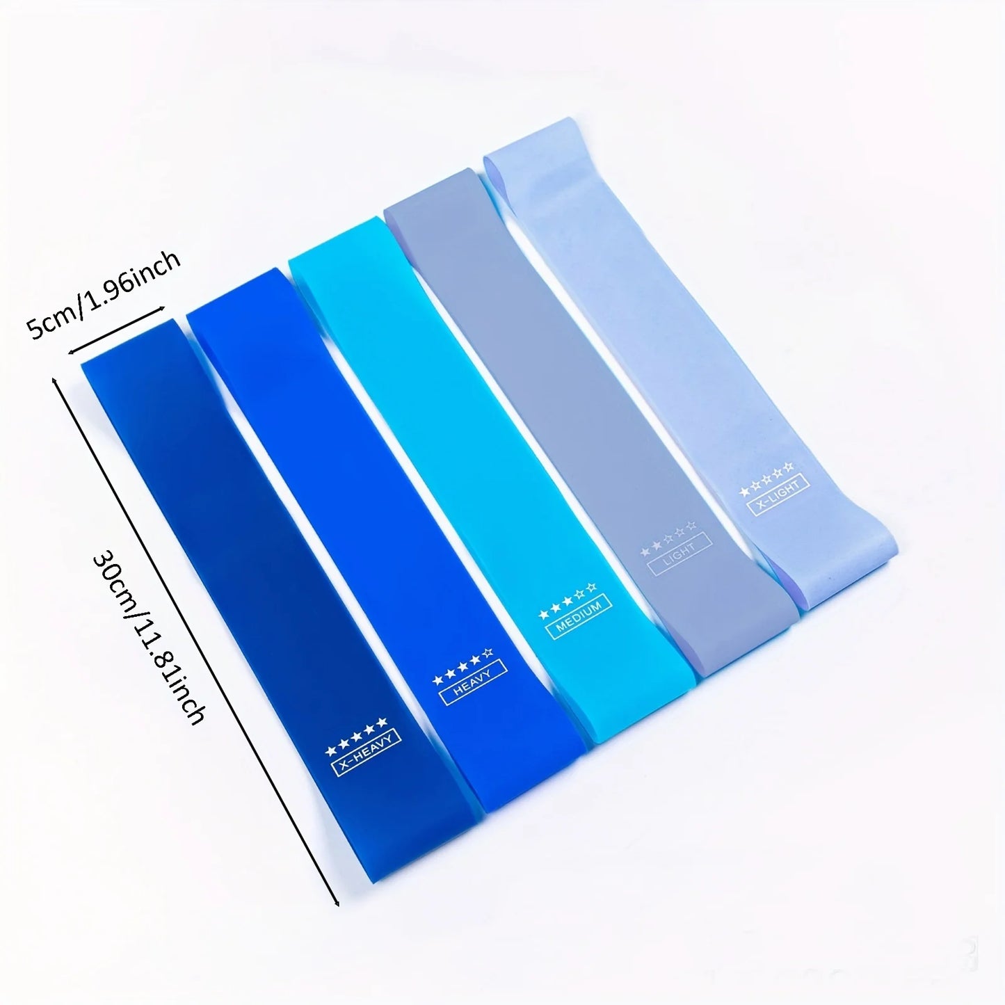 Gradient Blue Resistance Band for Yoga, Squats, and Strength Training