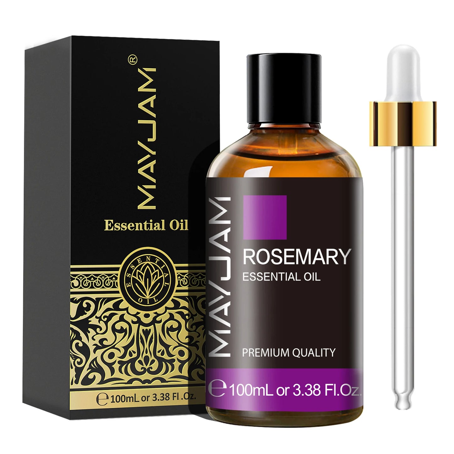 100ml Essential Oil with Dropper – Sandalwood, Lavender, Eucalyptus, Vanilla