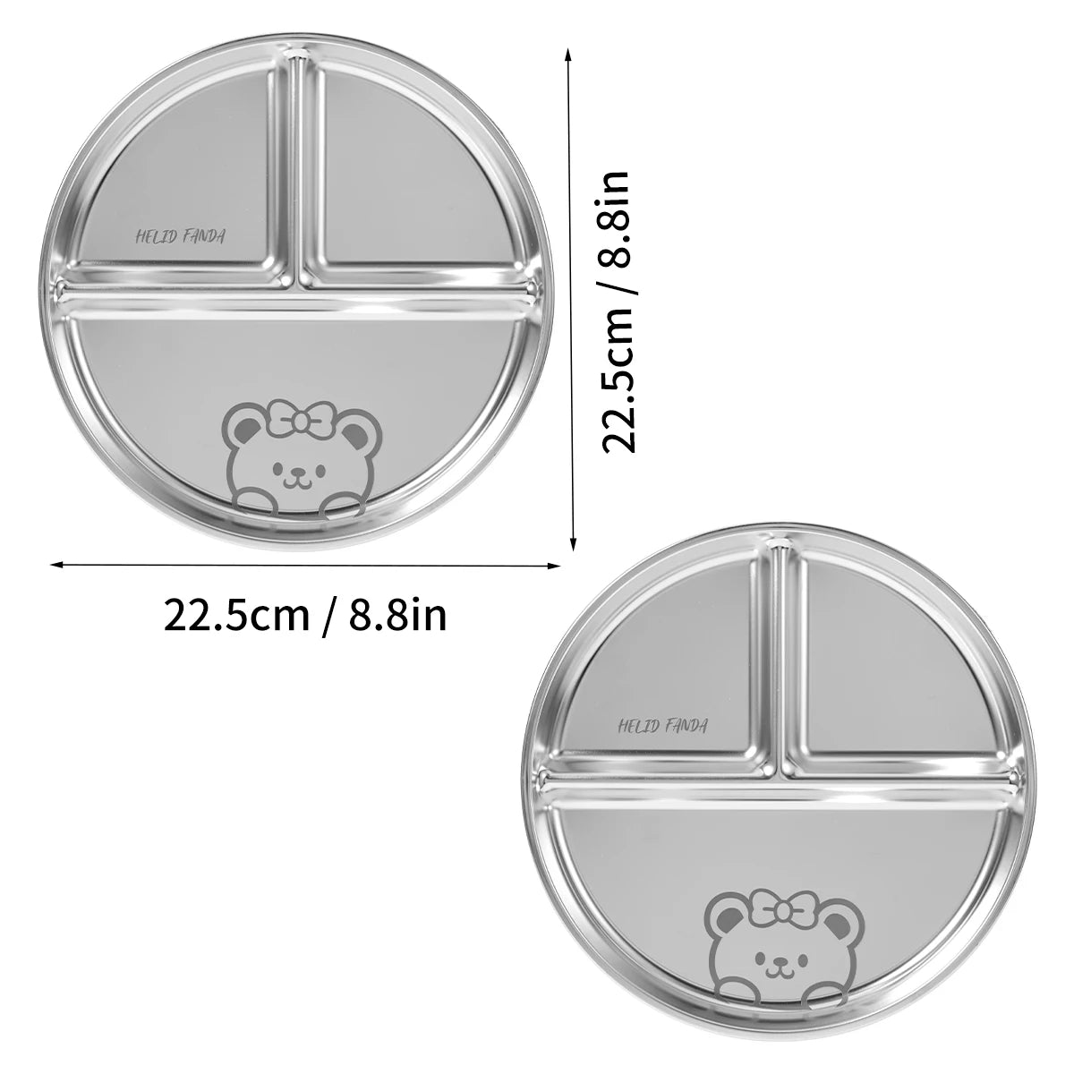 Stainless Steel Divided Food Plate - HeabitLife