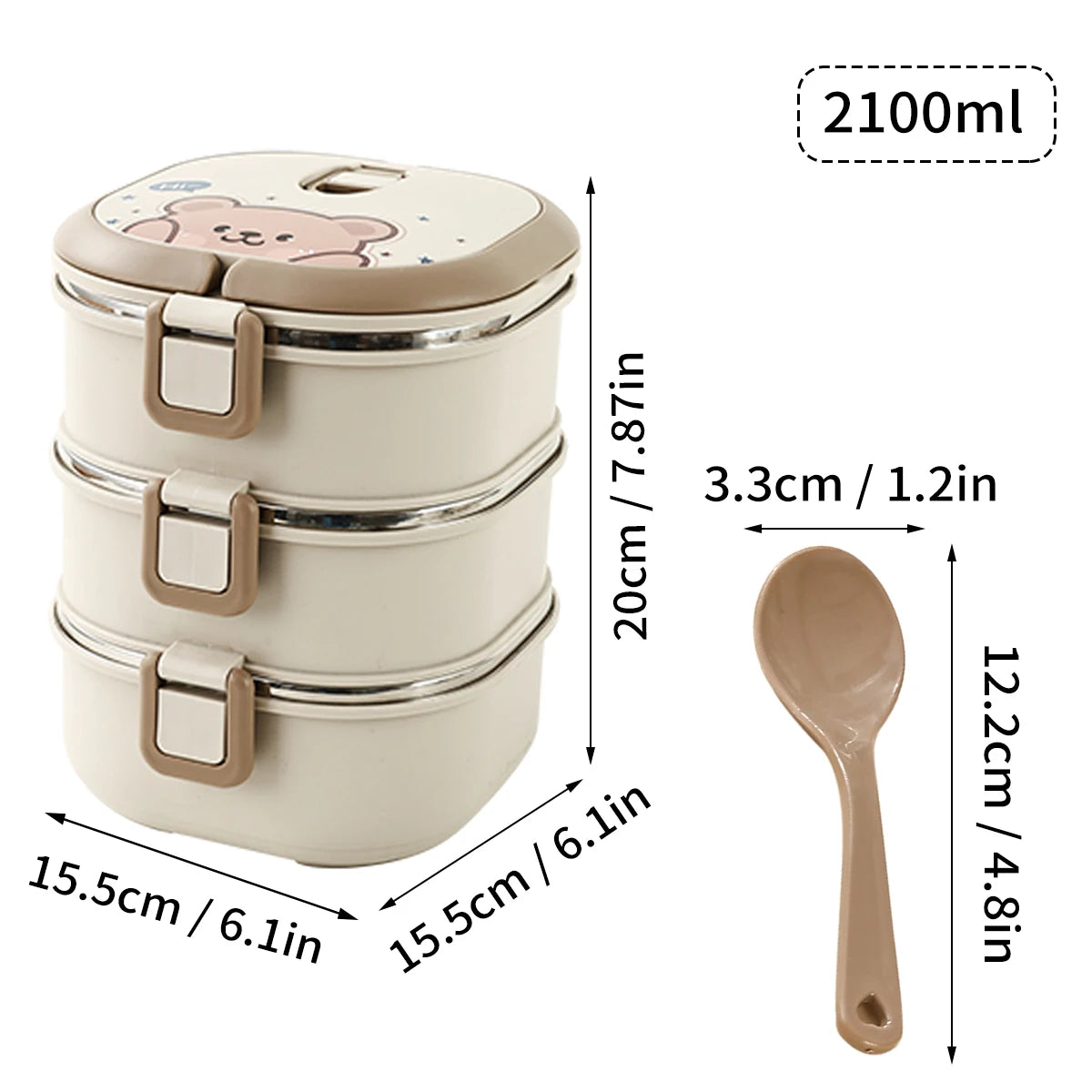 Stainless Steel Insulated Bento Box – Stackable Leakproof Food Container - HeabitLife