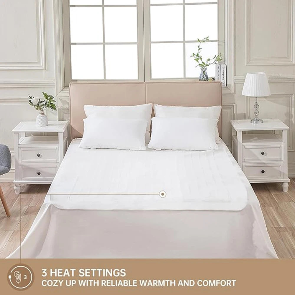 Premium Electric Heated Double Blanket – 160x130cm with Timer & 3 Heating Levels