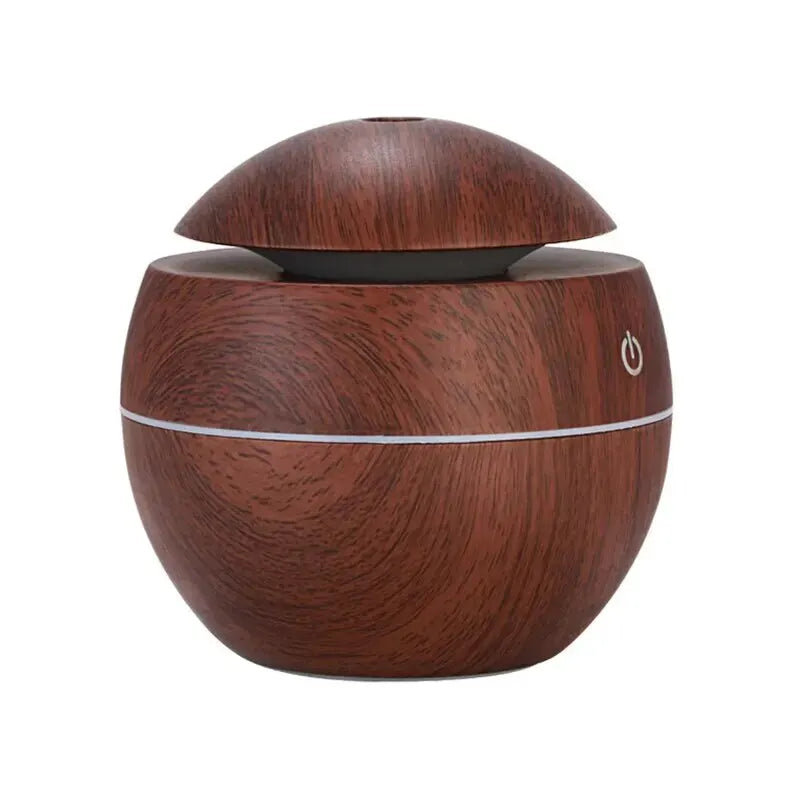 Wood Grain Ultrasonic Air Humidifier – Aromatherapy & Purifier