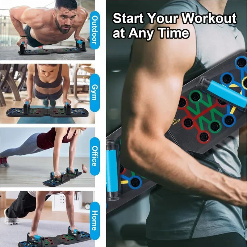 Smart Automatic Count Push-Up Board – Foldable Multi-Purpose Push-Up Stand for Strength Training & Core Stability