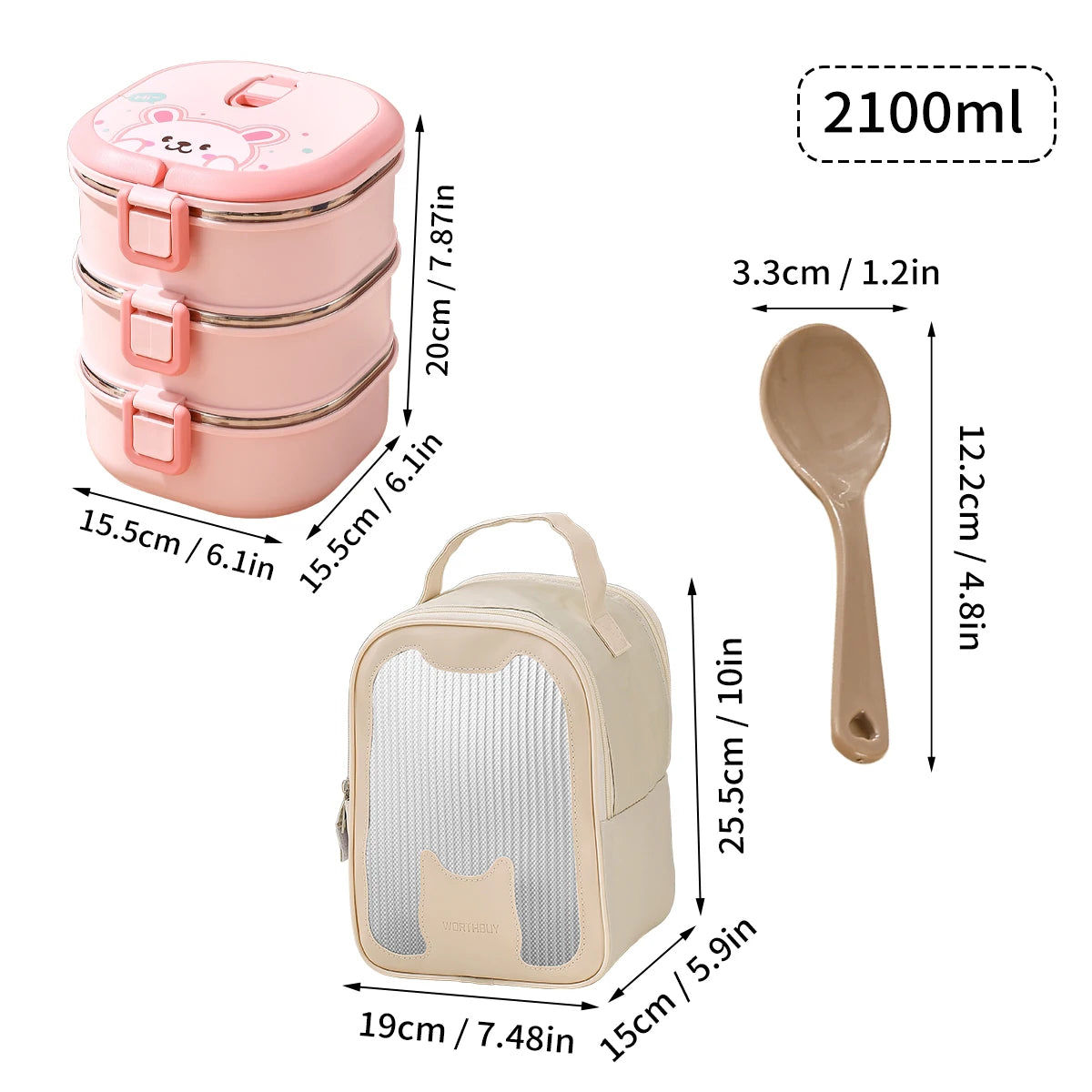 Stainless Steel Insulated Bento Box – Stackable Leakproof Food Container - HeabitLife