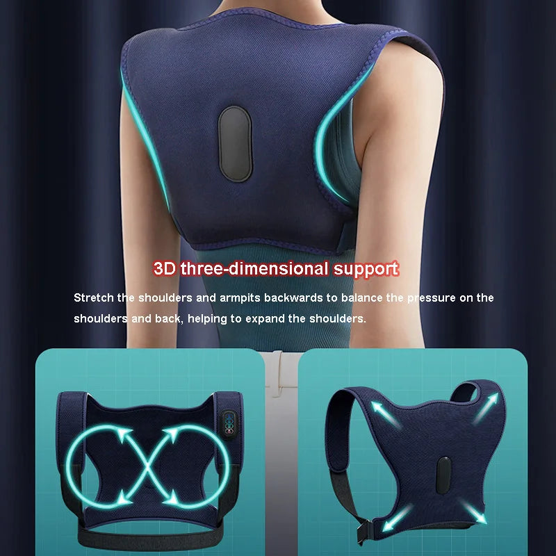 Wireless Heated Back and Shoulder Massager with Vibration Support