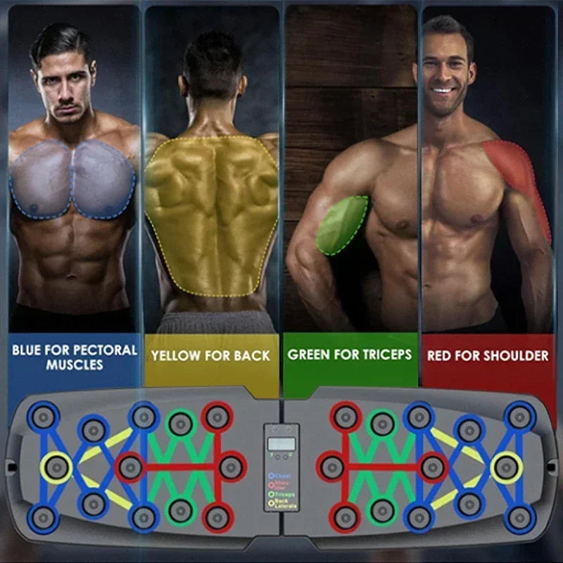 Smart Automatic Count Push-Up Board – Foldable Multi-Purpose Push-Up Stand for Strength Training & Core Stability