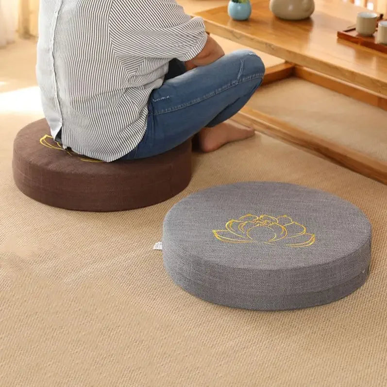 Hard Texture Meditation Cushion – Removable & Washable Tatami Pillow