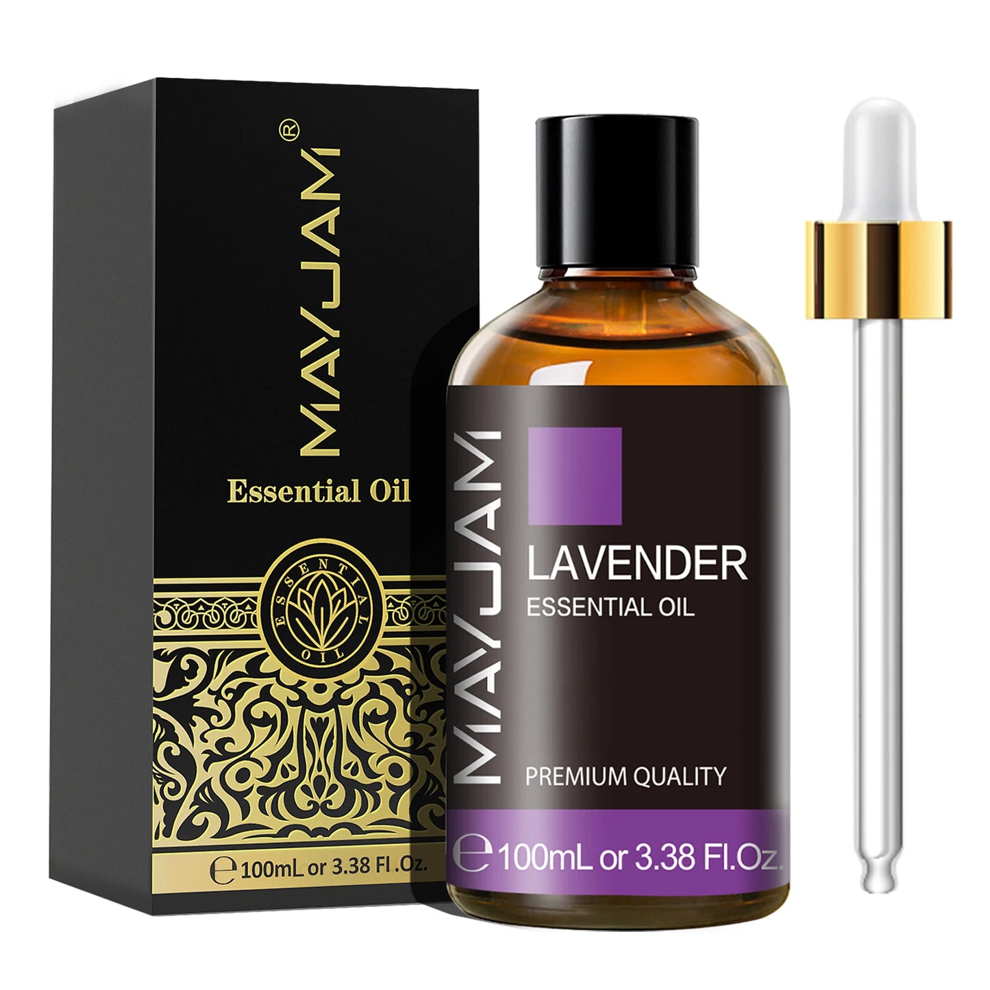 100ml Essential Oil with Dropper – Sandalwood, Lavender, Eucalyptus, Vanilla