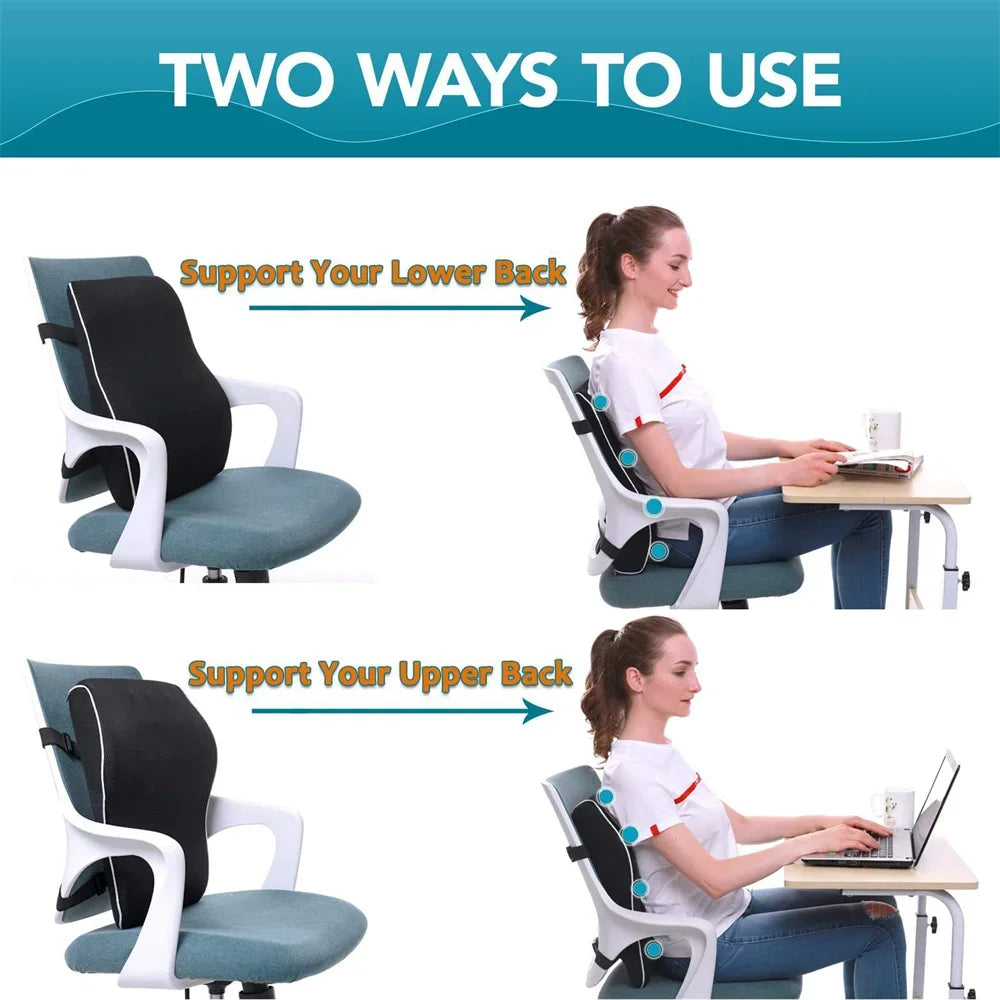 Car Office Home Memory Foam Lumbar Support Cushion - HeabitLife