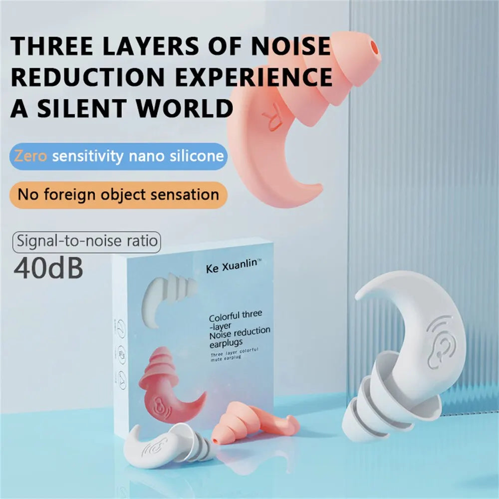 Three Layers Noise Reduction Waterproof Sleeping Earplugs - HeabitLife