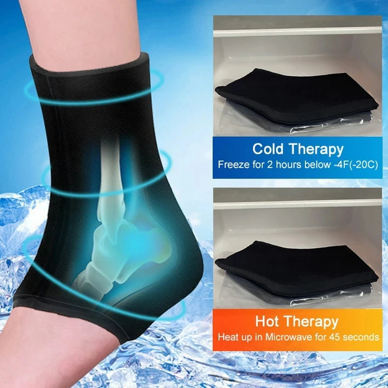 Reusable Gel Ice Pack for Feet – Hot & Cold Therapy for Achilles Tendonitis, Plantar Fasciitis & Swelling Relief