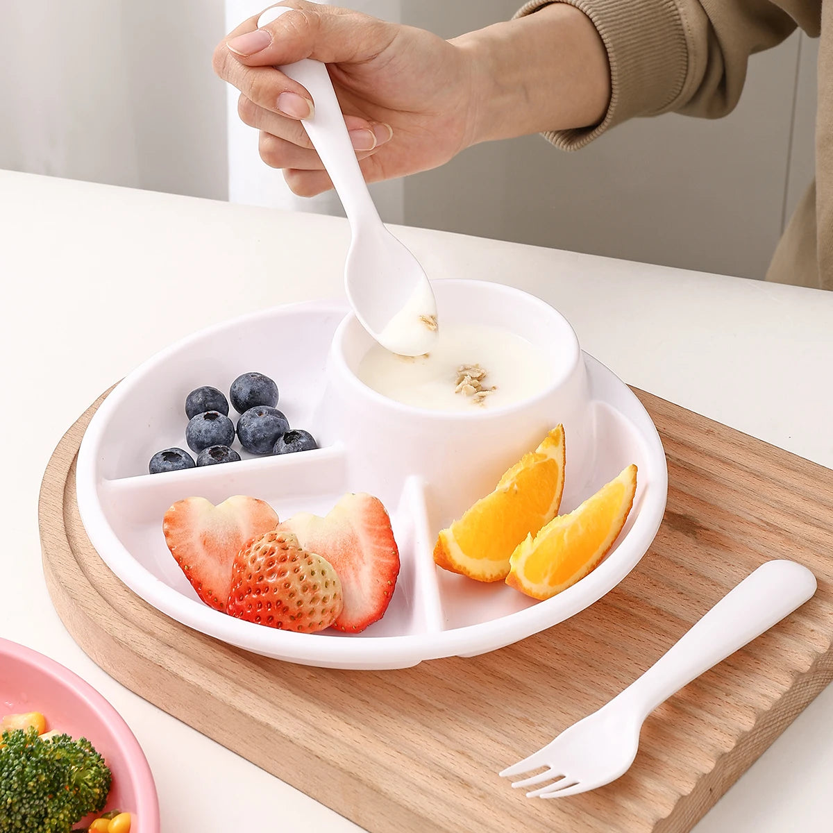 Microwave-Safe Reusable Divided Dinner Plate - HeabitLife