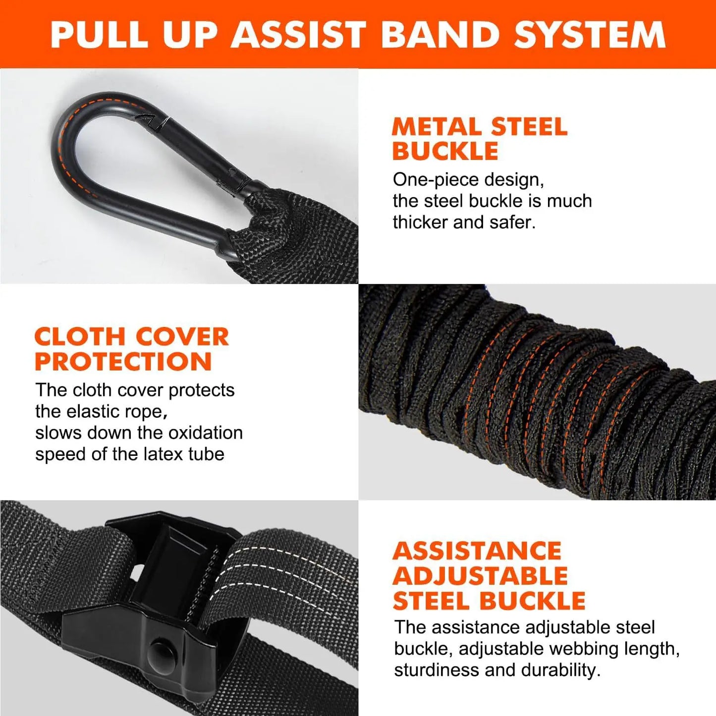 Pull-Up Auxiliary Trainer – Elastic Resistance Band for Strength Training