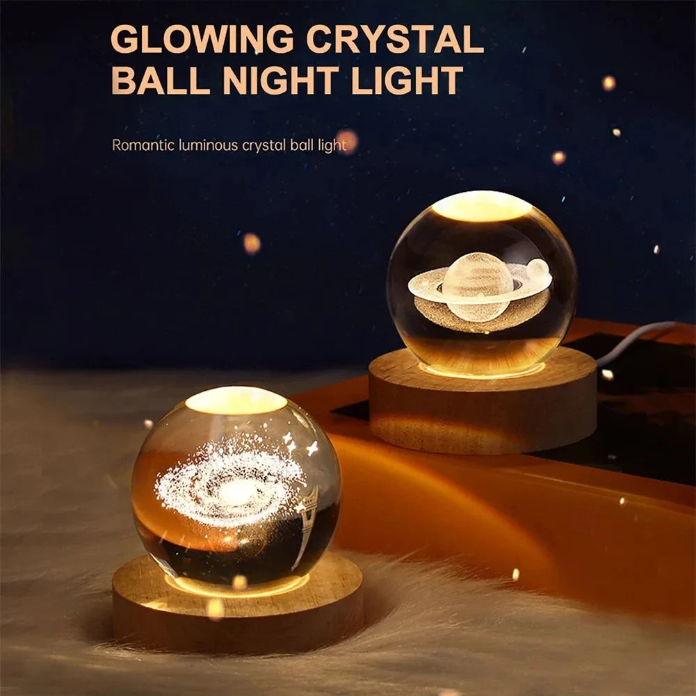 3D Crystal Planetary Galaxy Night Lamp - HeabitLife