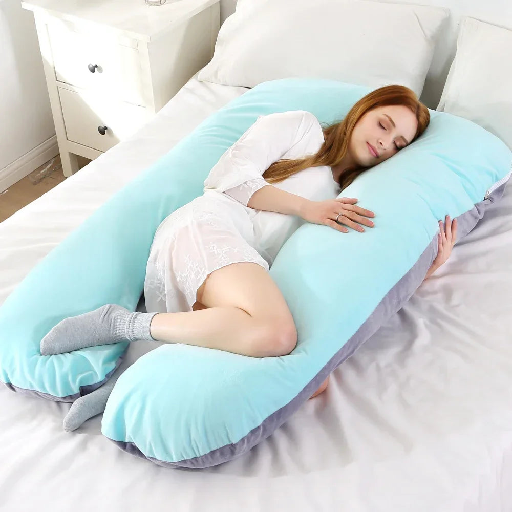 Soft Fleece U-Shaped Pregnancy Support Pillow - HeabitLife