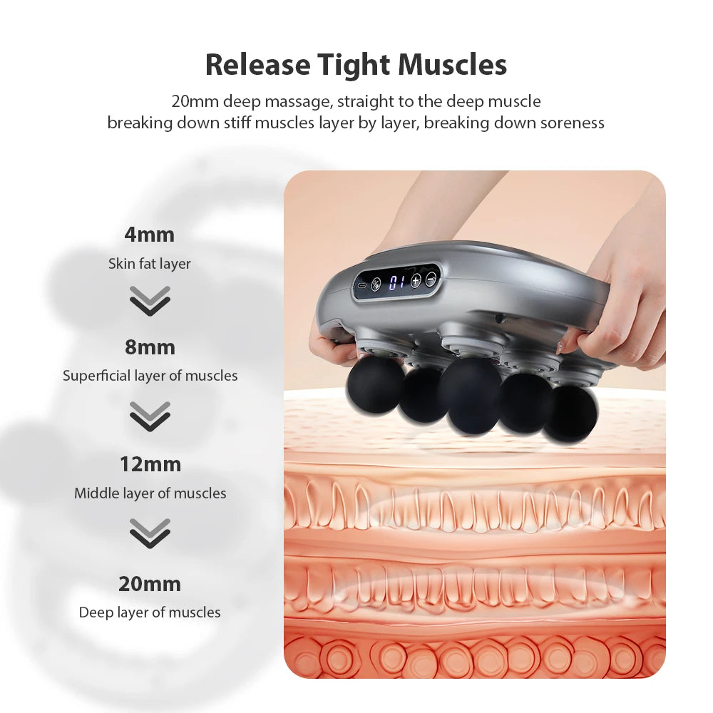 6 Heads Wireless Muscle Massage Gun - HeabitLife