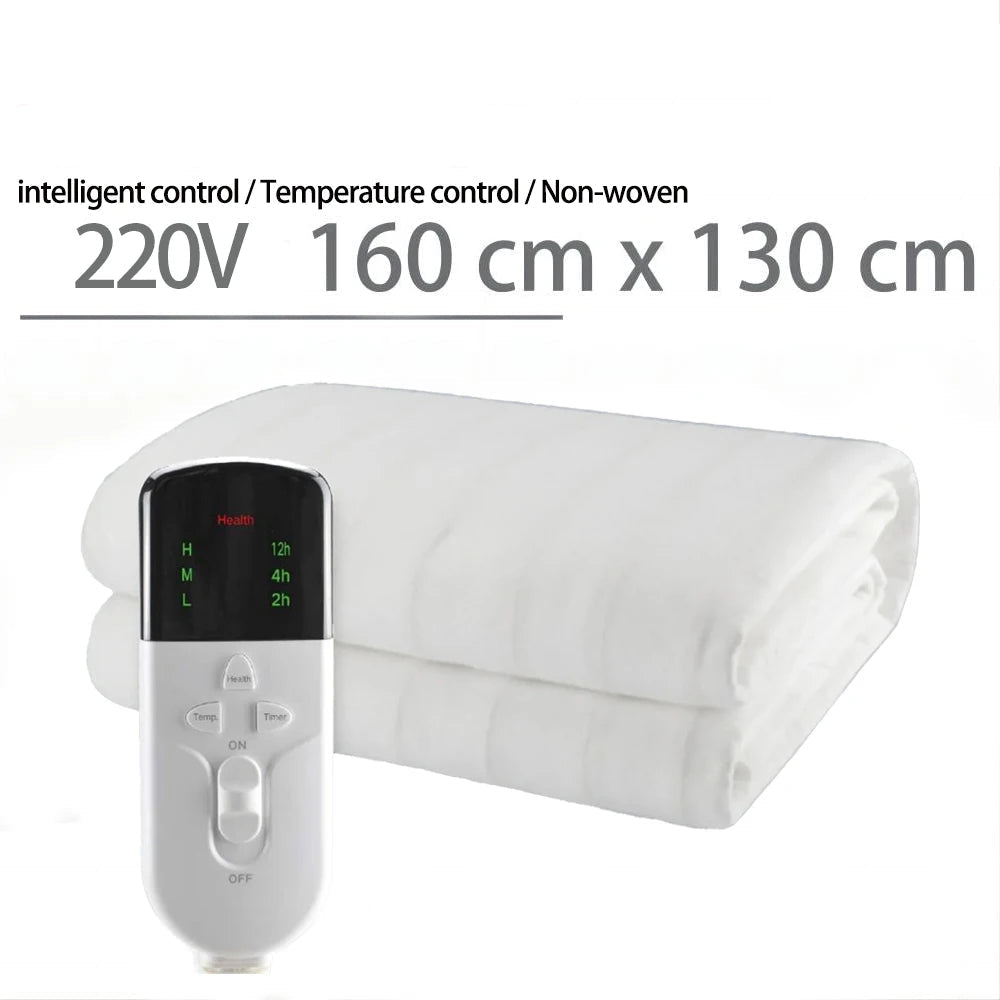 Premium Electric Heated Double Blanket – 160x130cm with Timer & 3 Heating Levels