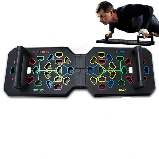 Smart Foldable Push-Up Board – Multi-Function Strength Trainer for Home, Gym & Travel